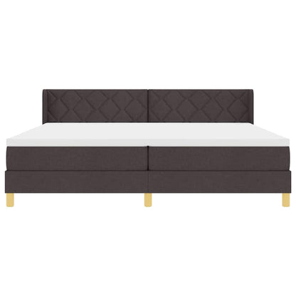 Boxspring bed Donkerbruin en Wit 200 x 200 cm Gaas