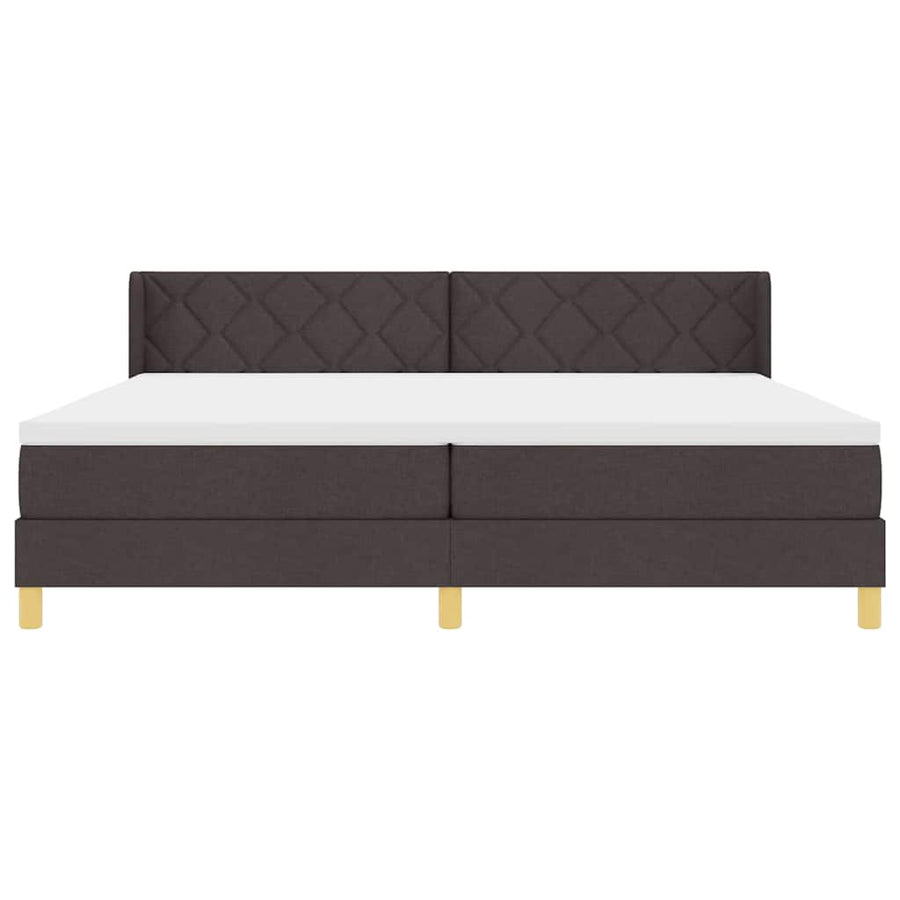 Boxspring bed Donkerbruin en Wit 200 x 200 cm Gaas