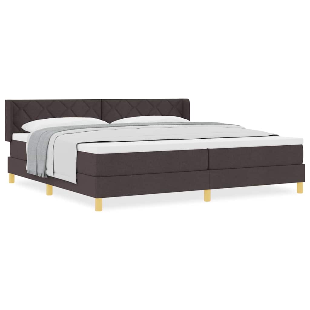Boxspring bed Donkerbruin en Wit 200 x 200 cm Gaas