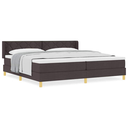 Boxspring bed Donkerbruin en Wit 200 x 200 cm Gaas