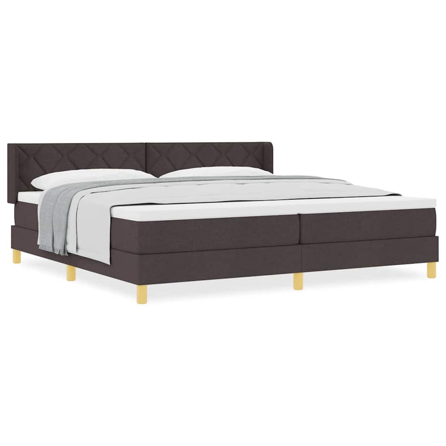 Boxspring bed Donkerbruin en Wit 200 x 200 cm Gaas
