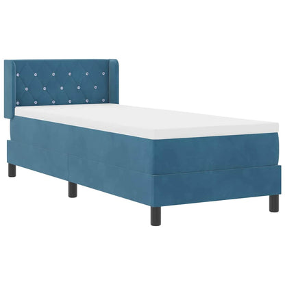 Boxspringbed met hoofdeinde Donkerblauw 200 x 80 cm Fluweel