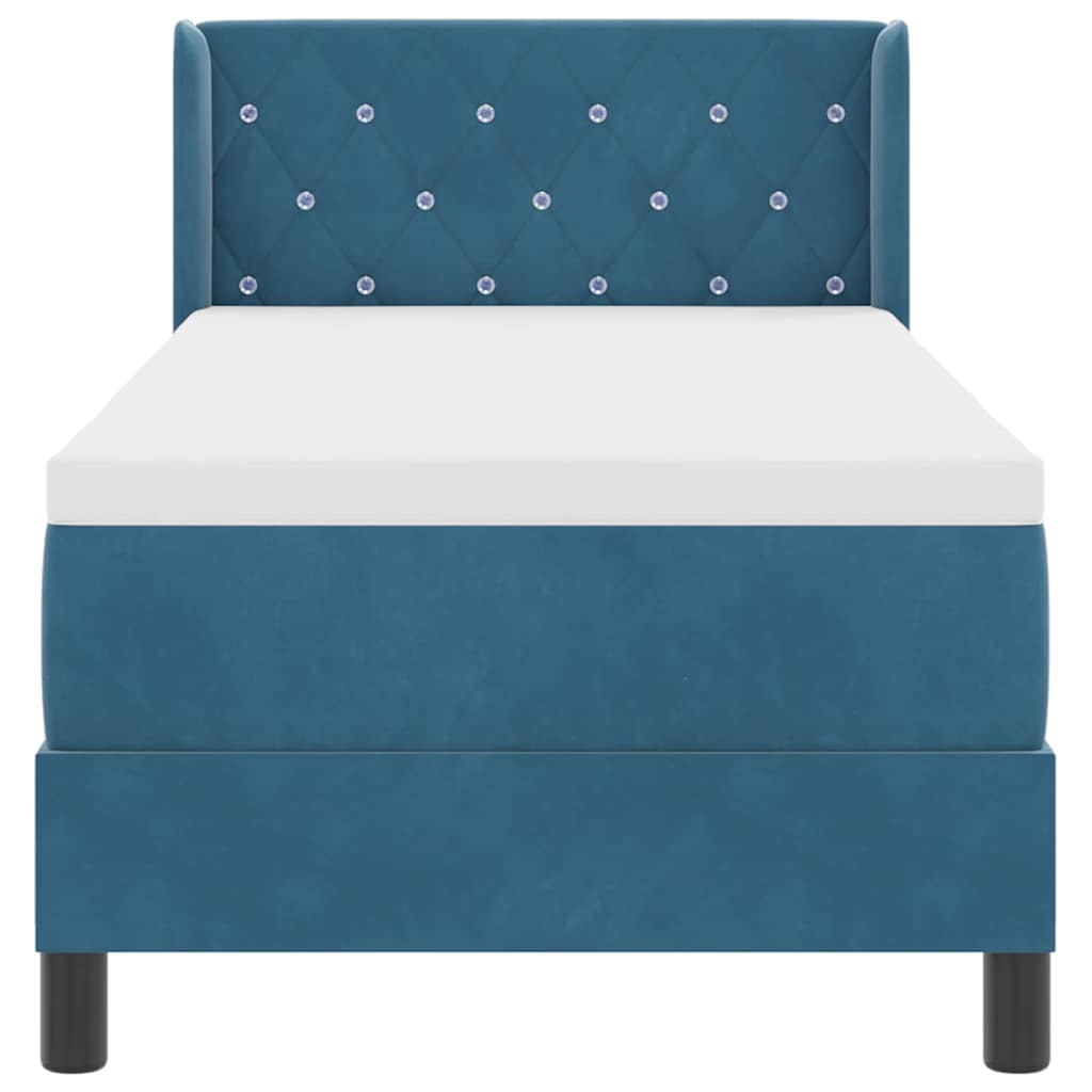 Boxspringbed met hoofdeinde Donkerblauw 200 x 80 cm Fluweel