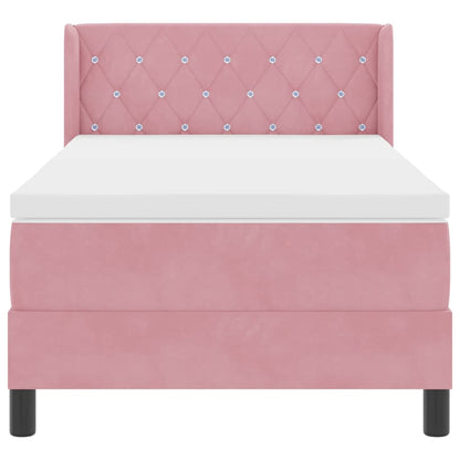 Boxspringbed met hoofdeinde Roze 200 x 100 cm Fluweel