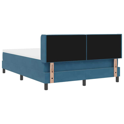 Boxspringbed met hoofdeinde Donkerblauw 190 x 140 cm Fluweel