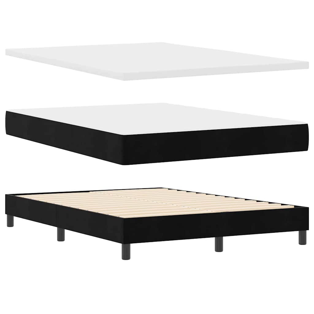 Boxspringbed met hoofdeinde Zwart 200 x 160 cm Fluweel