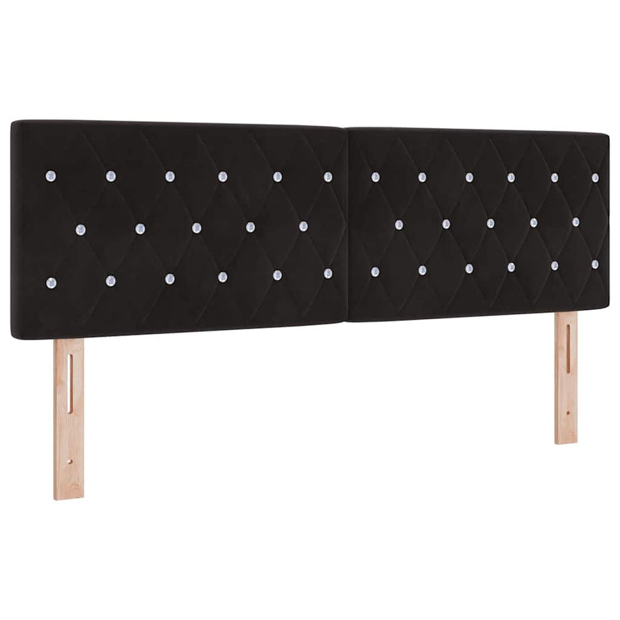 Boxspringbed met hoofdeinde Zwart 200 x 160 cm Fluweel