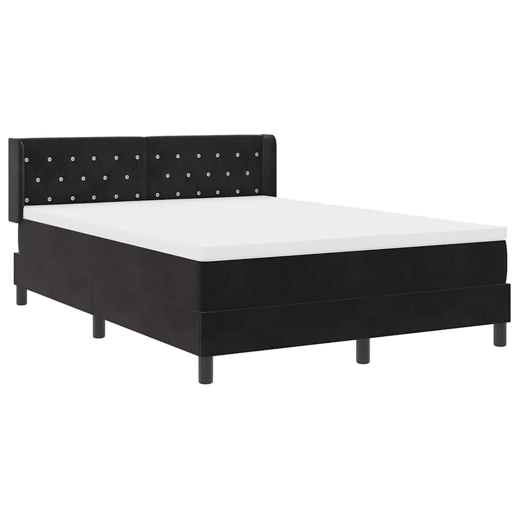 Boxspringbed met hoofdeinde Zwart 200 x 160 cm Fluweel