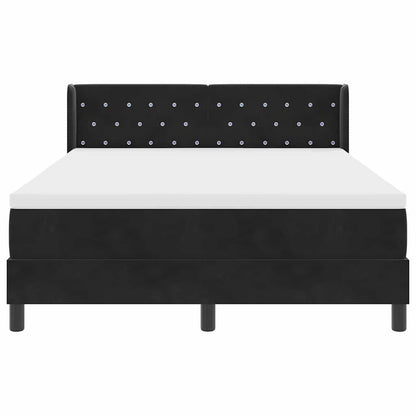 Boxspringbed met hoofdeinde Zwart 200 x 160 cm Fluweel