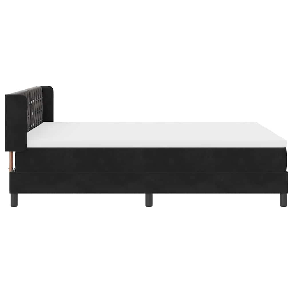 Boxspringbed met hoofdeinde Zwart 200 x 160 cm Fluweel