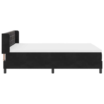 Boxspringbed met hoofdeinde Zwart 200 x 160 cm Fluweel