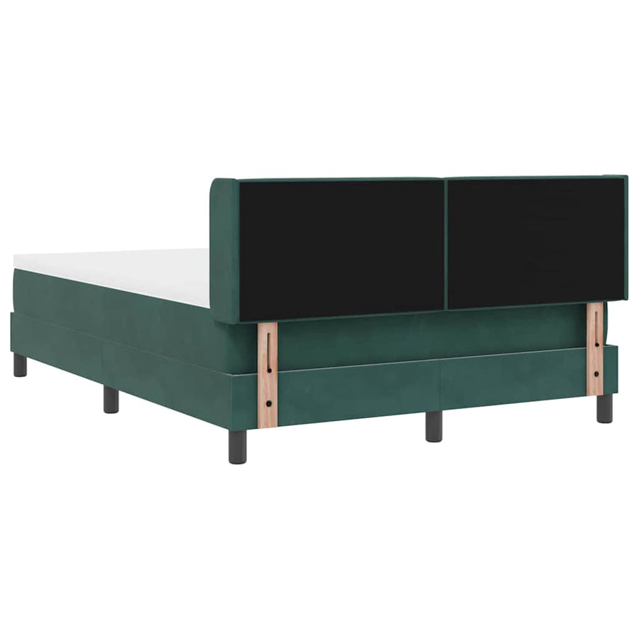 Boxspringbed met hoofdeinde Donkergroen 200 x 160 cm Fluweel