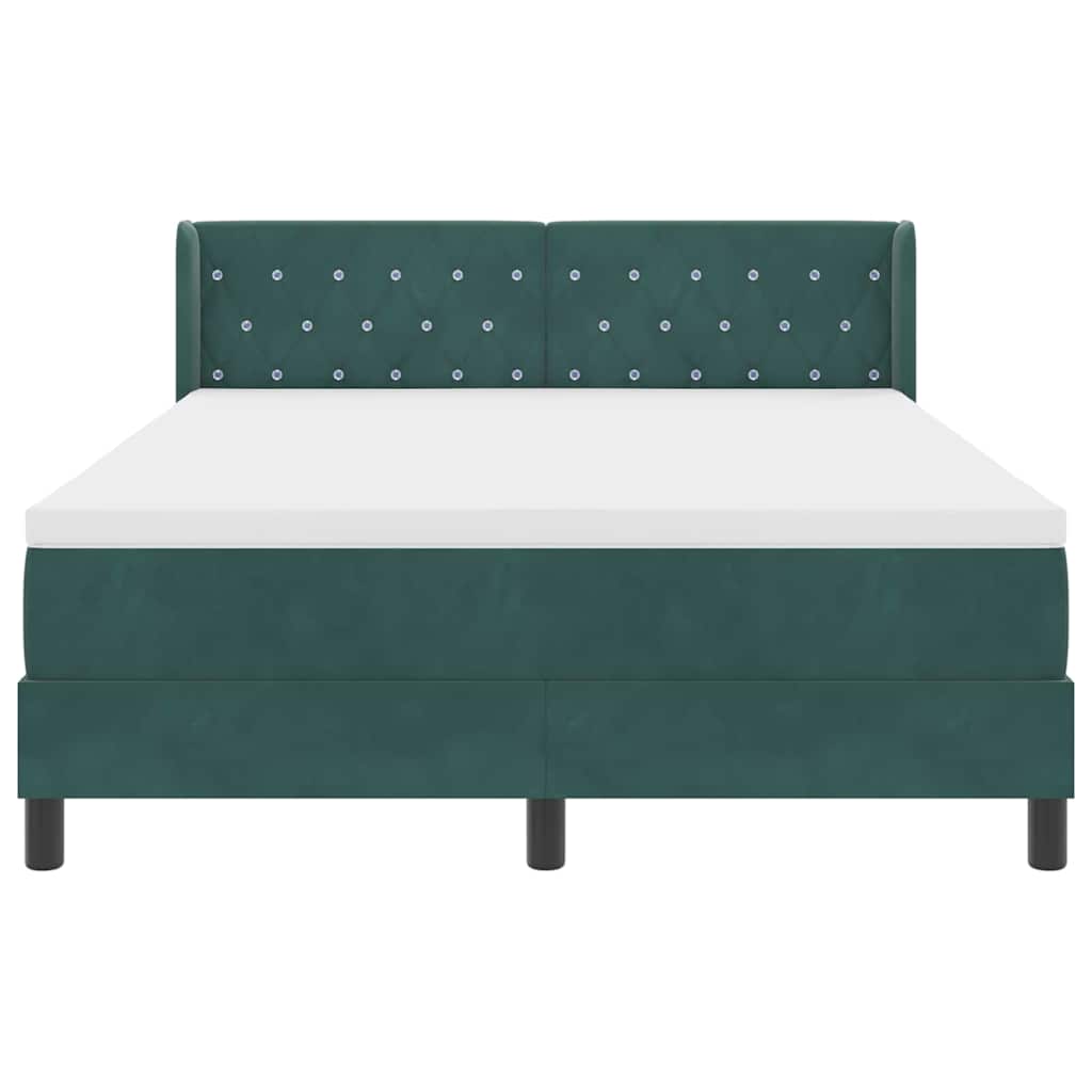 Boxspringbed met hoofdeinde Donkergroen 200 x 160 cm Fluweel