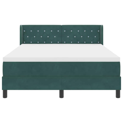 Boxspringbed met hoofdeinde Donkergroen 200 x 160 cm Fluweel