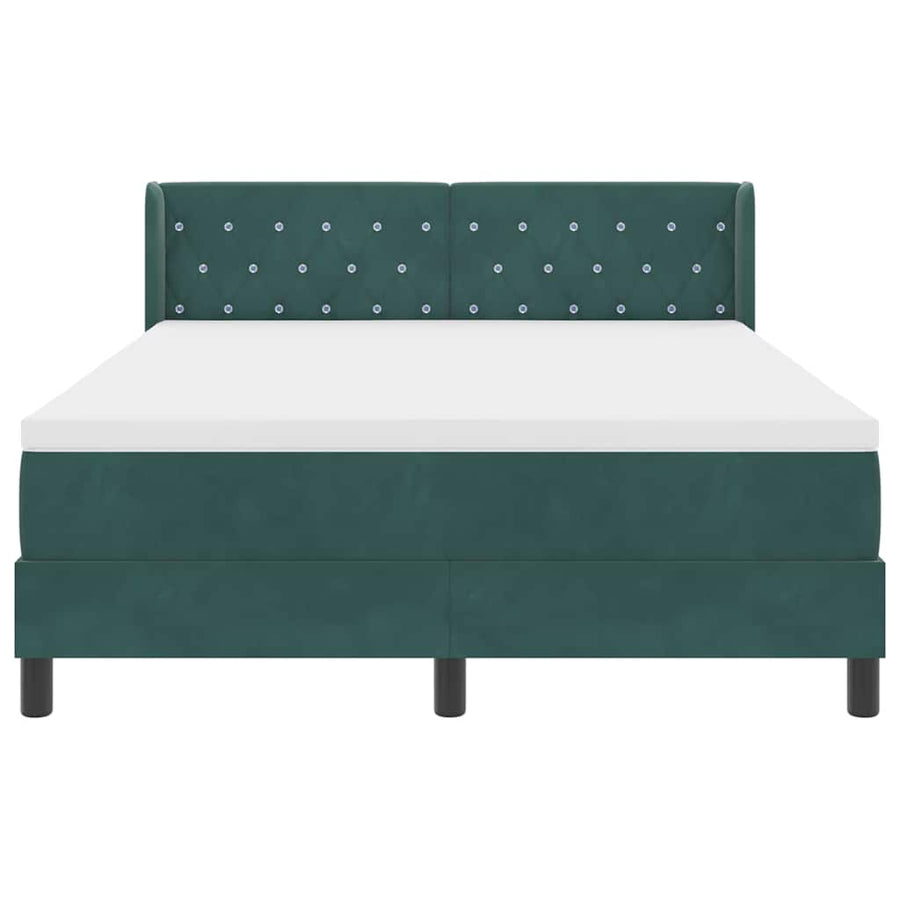 Boxspringbed met hoofdeinde Donkergroen 200 x 160 cm Fluweel