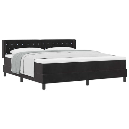 Boxspringbed met hoofdeinde Zwart 200 x 180 cm Fluweel