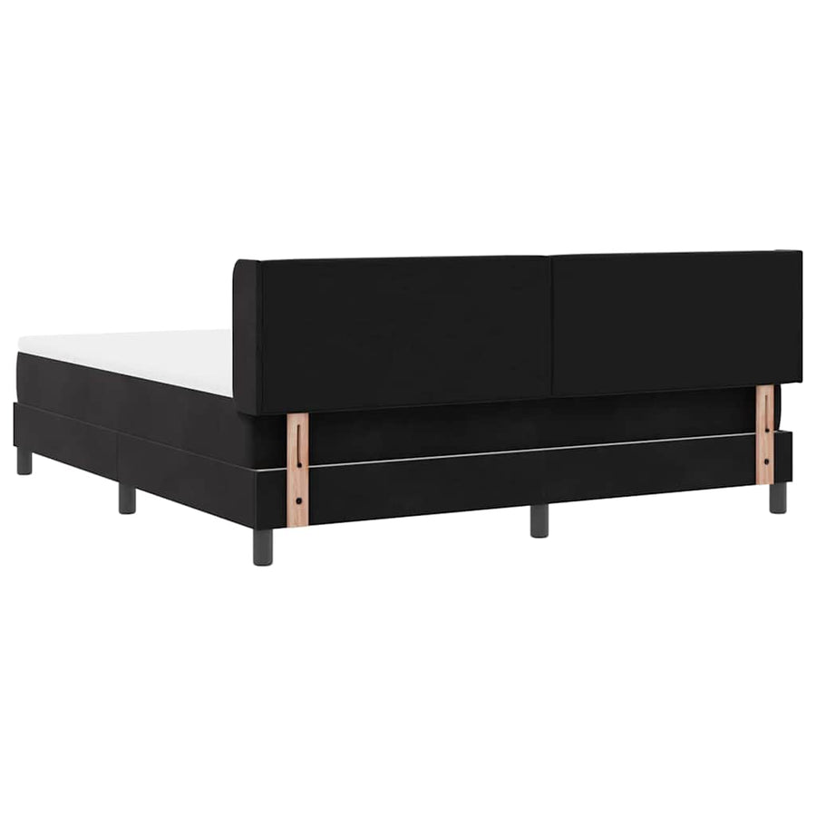 Boxspringbed met hoofdeinde Zwart 200 x 180 cm Fluweel