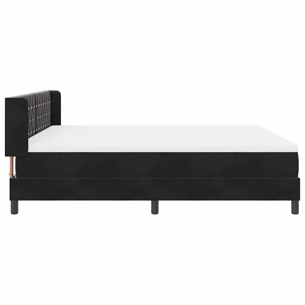 Boxspringbed met hoofdeinde Zwart 200 x 180 cm Fluweel