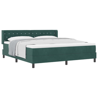 Boxspringbed met hoofdeinde Donkergroen 200 x 180 cm Fluweel