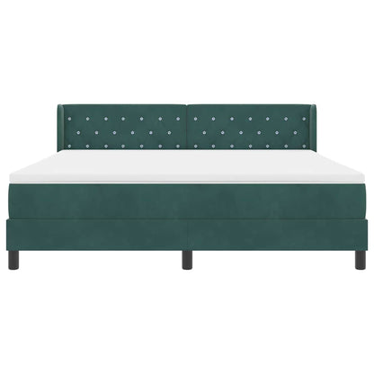 Boxspringbed met hoofdeinde Donkergroen 200 x 180 cm Fluweel