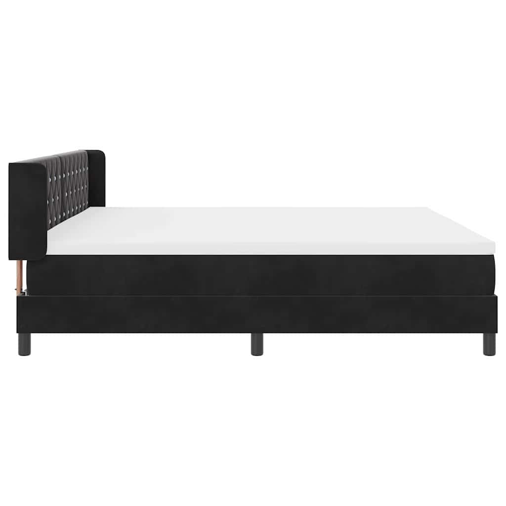 Boxspringbed met hoofdeinde Zwart 200 x 200 cm Fluweel