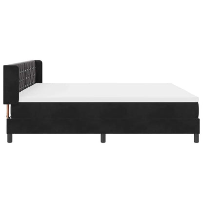 Boxspringbed met hoofdeinde Zwart 200 x 200 cm Fluweel