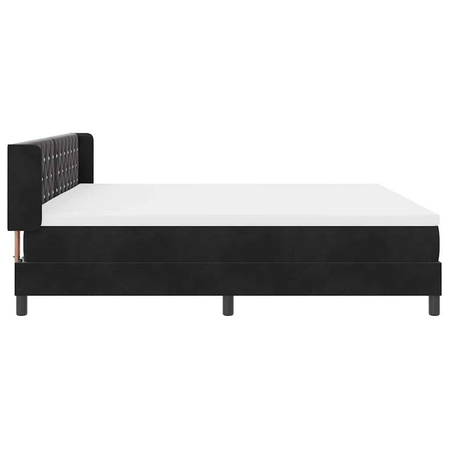Boxspringbed met hoofdeinde Zwart 200 x 200 cm Fluweel