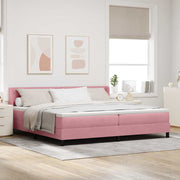 Boxspringbed 200x200 cm roze fluweel