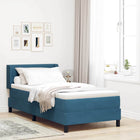 Boxspringbed 200x100 cm donkerblauw fluweel