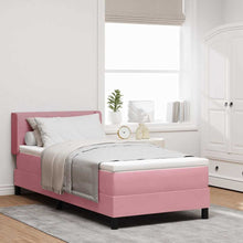 Boxspringbed met hoofdeinde Roze 200 x 100 cm Fluweel