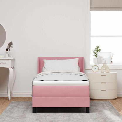 Boxspringbed met hoofdeinde Roze 200 x 100 cm Fluweel