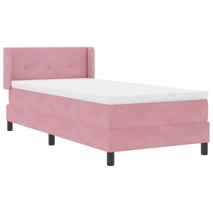 Boxspringbed met hoofdeinde Roze 200 x 100 cm Fluweel