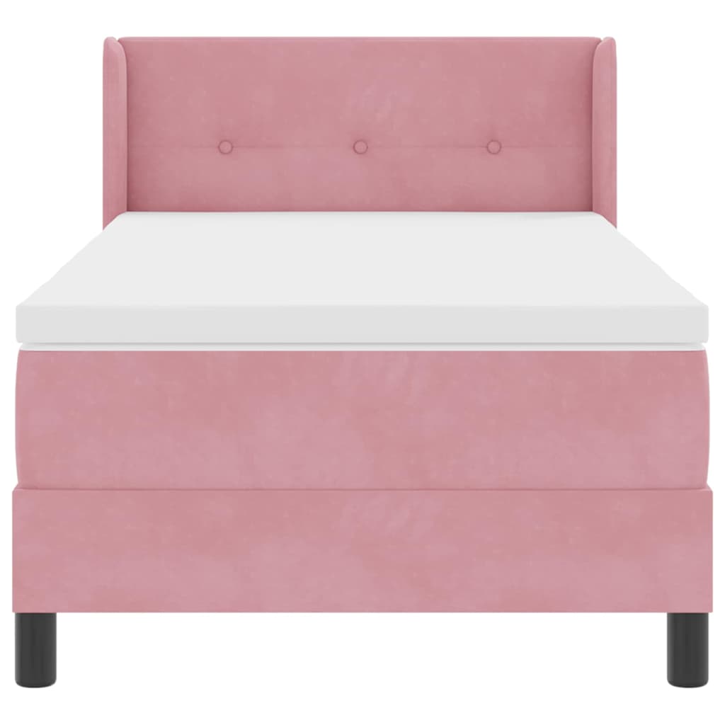 Boxspringbed met hoofdeinde Roze 200 x 100 cm Fluweel