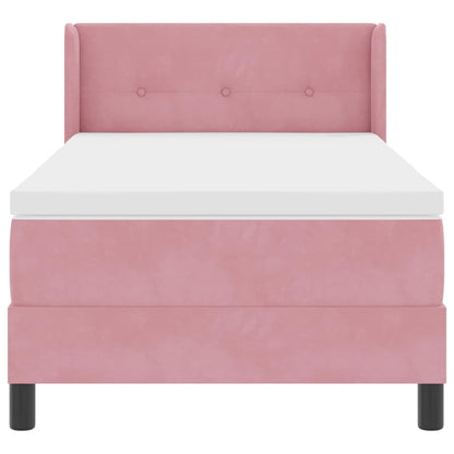 Boxspringbed met hoofdeinde Roze 200 x 100 cm Fluweel