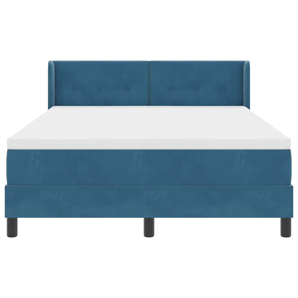 Boxspringbed met hoofdeinde Donkerblauw 200 x 160 cm Fluweel