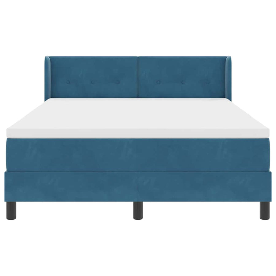 Boxspringbed met hoofdeinde Donkerblauw 200 x 160 cm Fluweel