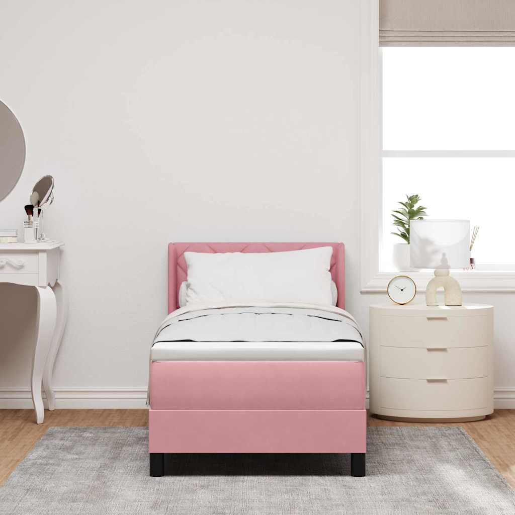 Boxspringbed met hoofdeinde Roze 200 x 80 cm Fluweel