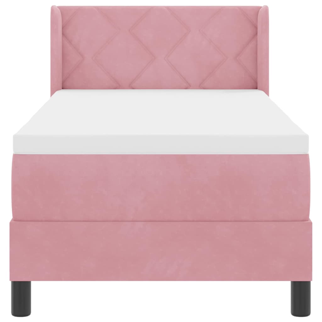 Boxspringbed met hoofdeinde Roze 200 x 80 cm Fluweel
