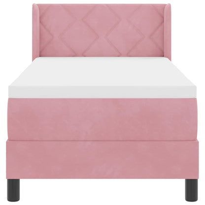 Boxspringbed met hoofdeinde Roze 200 x 80 cm Fluweel