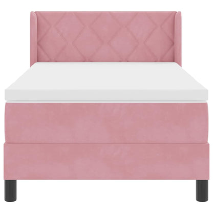 Boxspringbed met hoofdeinde Roze 190 x 90 cm Fluweel