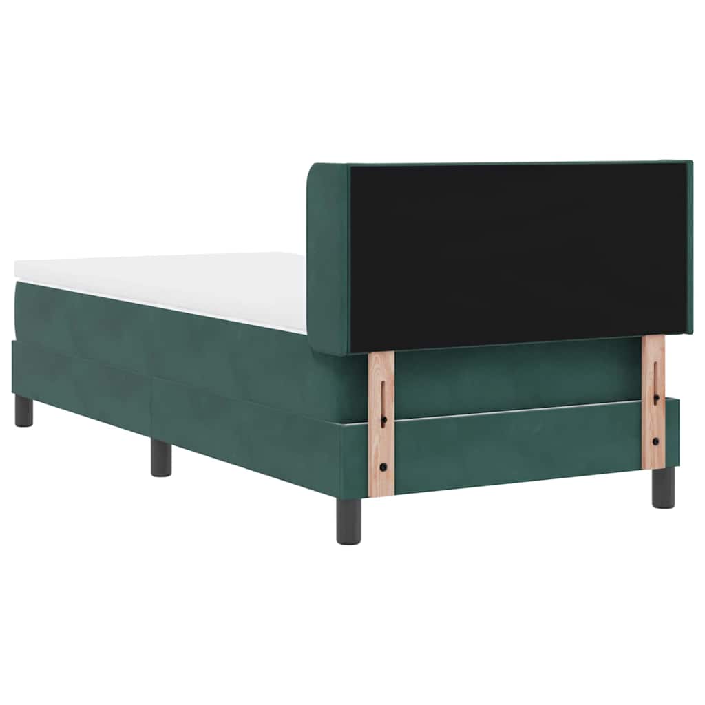 Boxspringbed met hoofdeinde Donkergroen 200 x 100 cm Fluweel