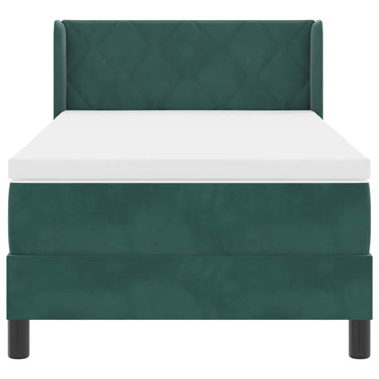 Boxspringbed met hoofdeinde Donkergroen 200 x 100 cm Fluweel