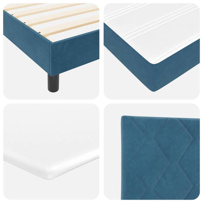 Boxspringbed met hoofdeinde Donkerblauw 200 x 100 cm Fluweel