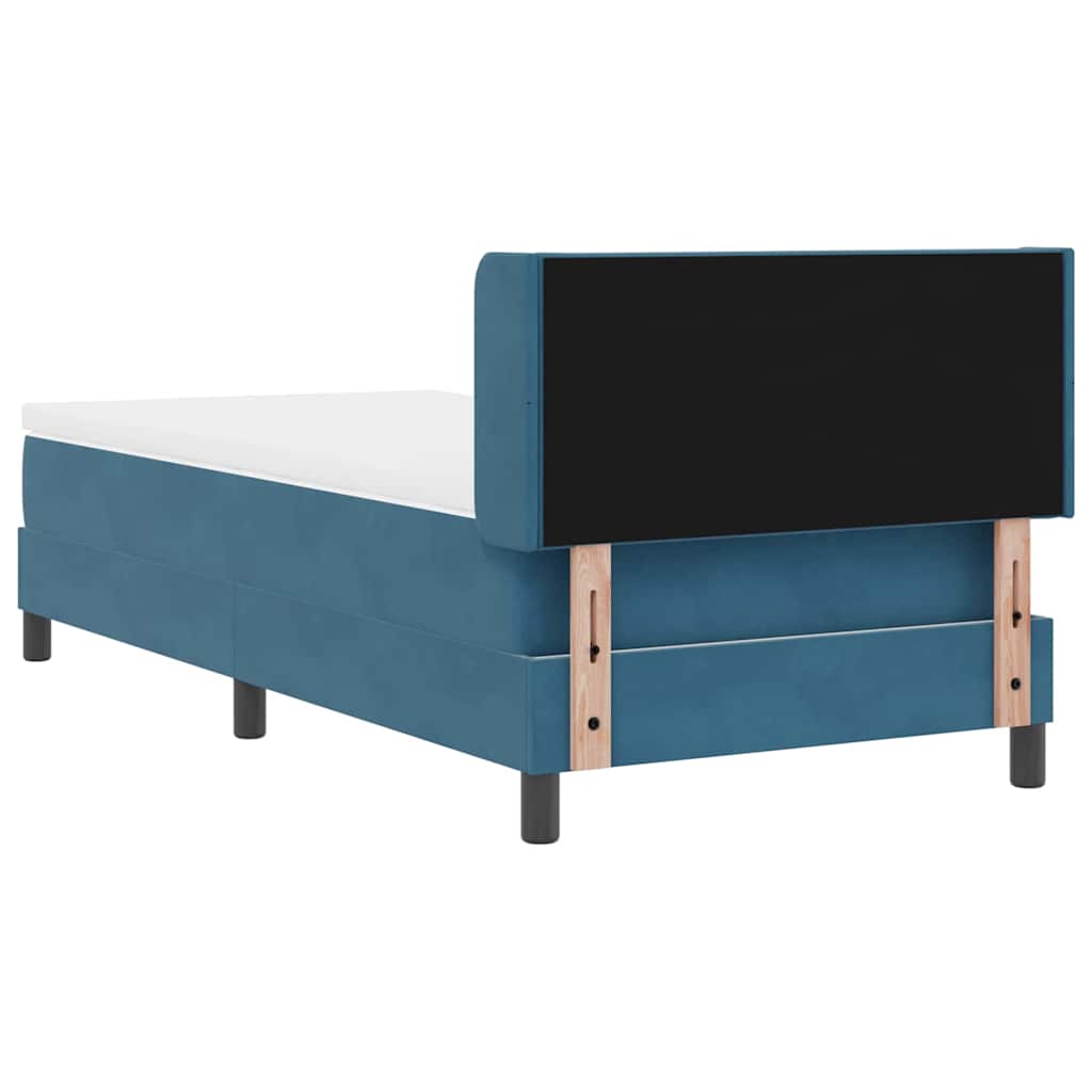 Boxspringbed met hoofdeinde Donkerblauw 200 x 100 cm Fluweel
