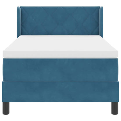 Boxspringbed met hoofdeinde Donkerblauw 200 x 100 cm Fluweel