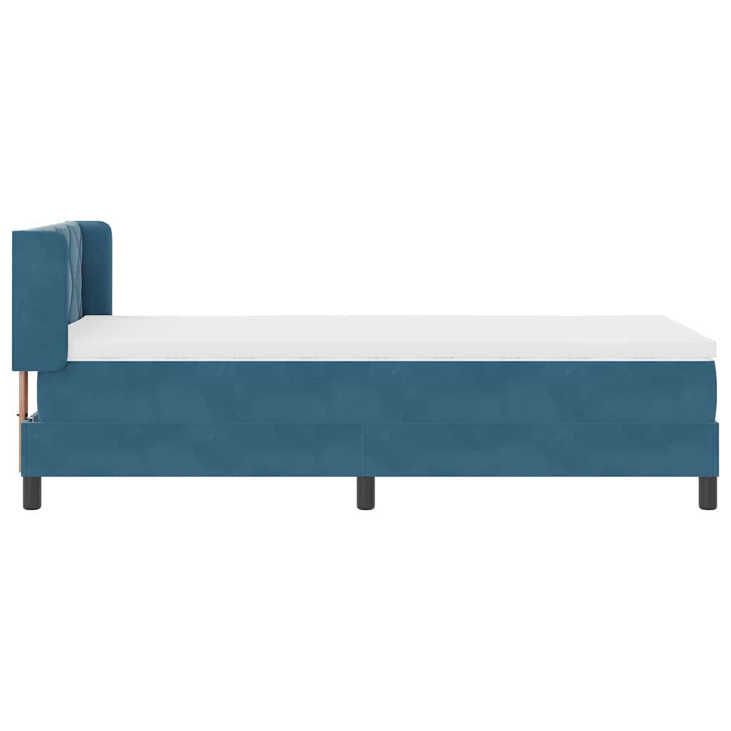 Boxspringbed met hoofdeinde Donkerblauw 200 x 100 cm Fluweel