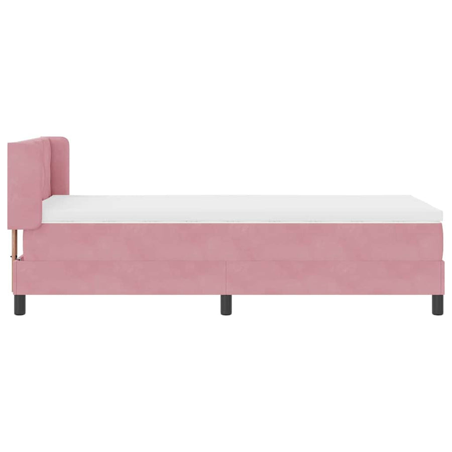 Boxspringbed met matras Roze 200 x 100 cm Polyester