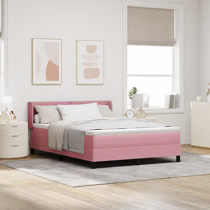 Boxspringbed met hoofdeinde Roze 200 x 140 cm Fluweel