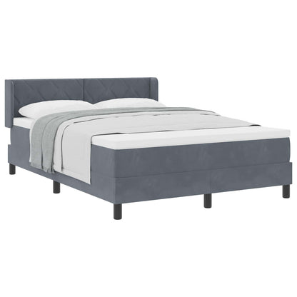 Boxspringbed met hoofdeinde Donkergrijs 200 x 160 cm Fluweel