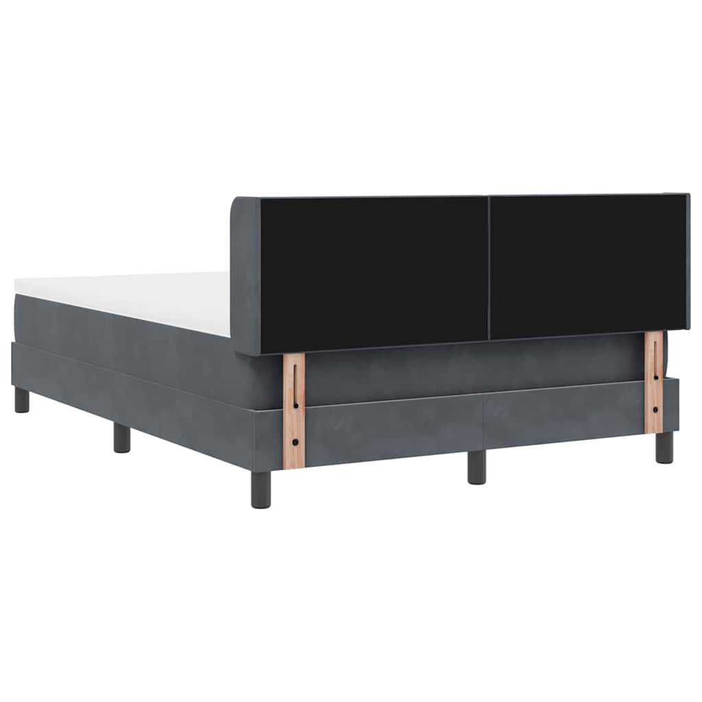 Boxspringbed met hoofdeinde Donkergrijs 200 x 160 cm Fluweel